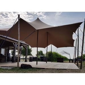 stretchtent Zand 7.5 x 10m huren 